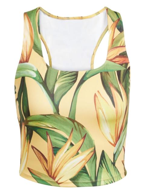 FARM RIO floral-print racer top