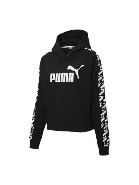 PUMA (WMNS) PUMA Amplified Cropped Hoodie 'Black' 583808-01