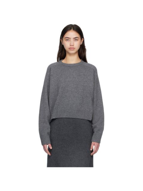 Loulou de Saison Gray BRUZZI LDS Cropped Sweater