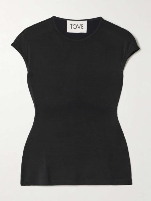 TOVE Deca stretch-jersey top Black