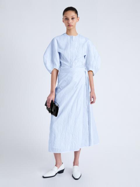 Proenza Schouler Alicia Dress in Crinkled Cotton Gabardine
