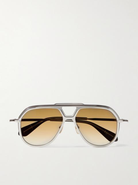 JACQUES MARIE MAGE Lockheed Aviator-style Titanium And Acetate Sunglasses