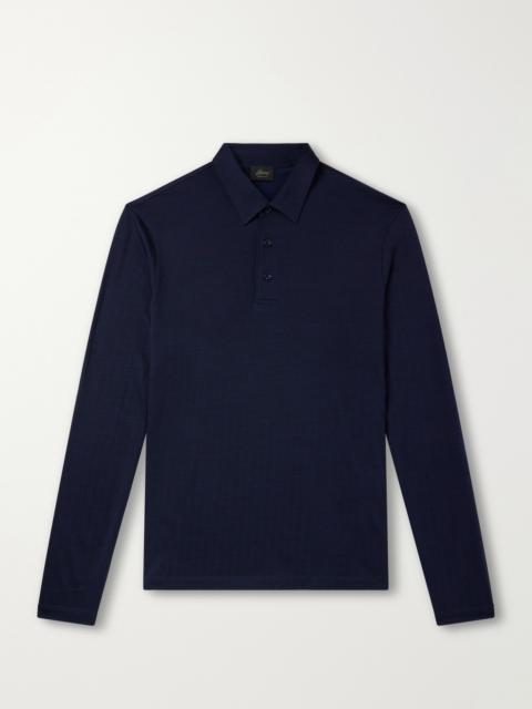 Brioni Wool and Silk-Blend Polo Shirt