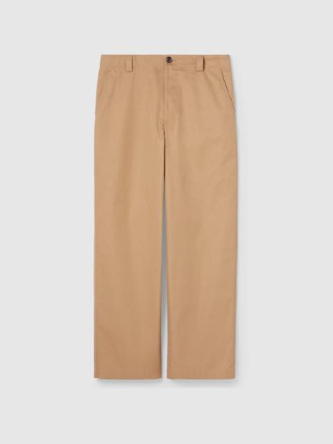 GUCCI Compact cotton twill pants with Web