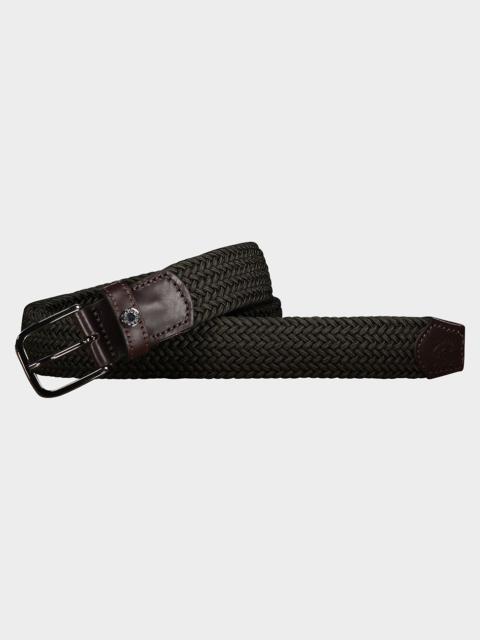 Paul & Shark Leather trimmed woven elastic belt