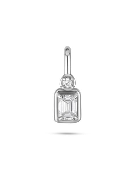STONE AND STRAND Silver LAB-Created Emerald Diamond Bonbon Charm
