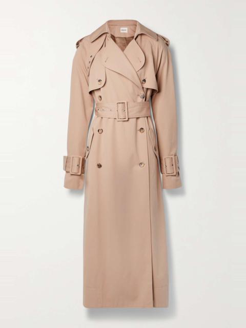 KHAITE Rennie belted cotton-gabardine trench coat