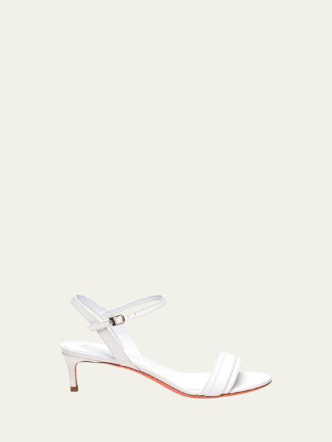 Santoni Sirolo Leather Ankle-Strap Sandals