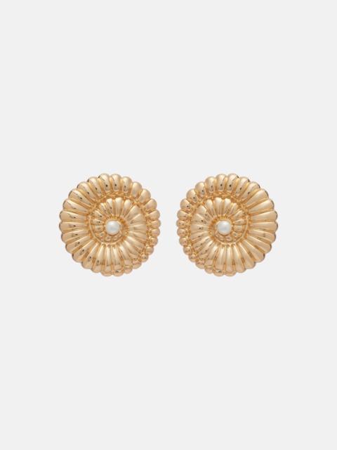 self-portrait Faux pearl-embellished earrings