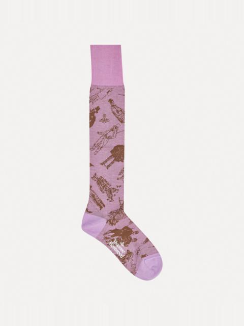 Vivienne Westwood EVOLUTION OF MAN HIGH SOCK