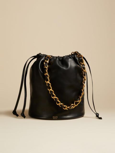 KHAITE The Medium Aria Bag in Black Leather