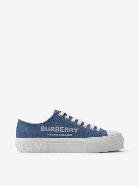 Burberry Logo Print Denim Sneakers