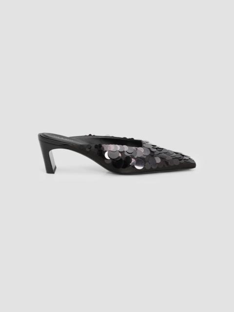 rag & bone Women's Kai 55MM Paillette Satin Mules - Black Sequin