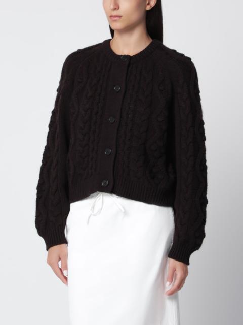 LISA YANG Brown cable-knit cashmere cardigan