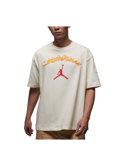 Air Jordan Fire Jumpman Logo T-Shirt 'White' FJ7685-133