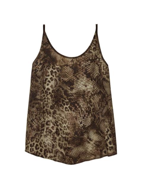 ba&sh Hemlock animal-print blouse