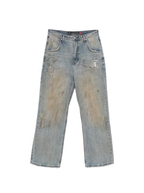 Andersson Bell Destroyed wide-leg jeans