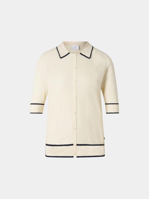 BOGNER Peaches silk knit jacket in Cream