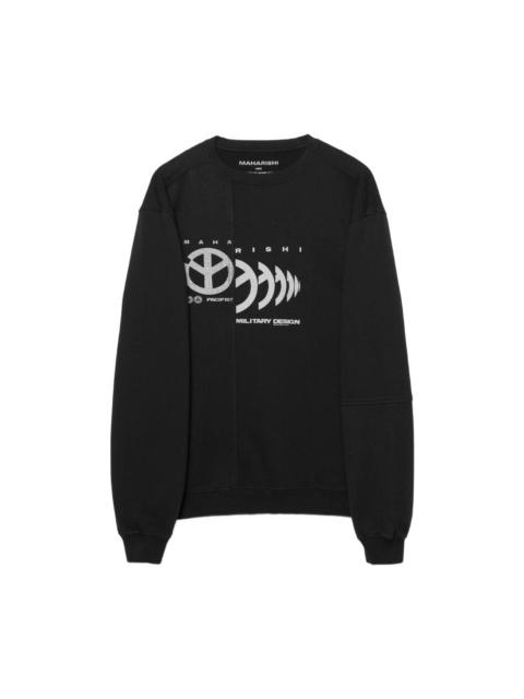 MAHARISHI MAHA LOGO-PRINT PANELLED SWEATER
