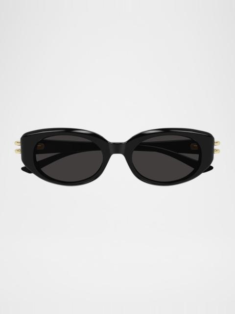 Alexander McQueen Round Acetate Sunglasses