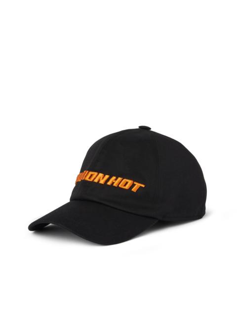 MSGM Gabardine cotton baseball cap with embroidered  "caution hot"