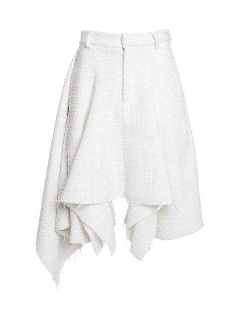 NICCOLÒ PASQUALETTI Nave Metallic Bouclé Tweed Midi Skirt white