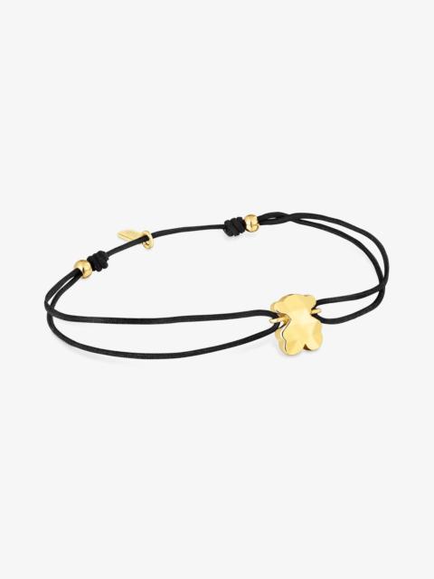 TOUS Two-tone nylon Bracelet with bear motif Icon Metal