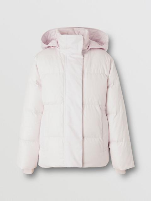 Detachable Hood Cotton Gabardine Puffer Jacket