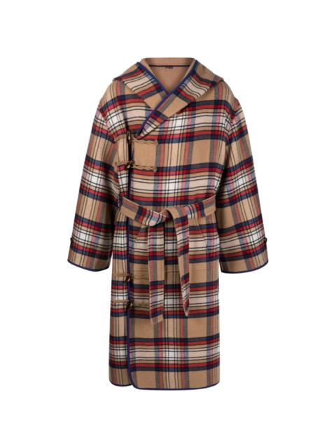 KENZO check-print reversible coat