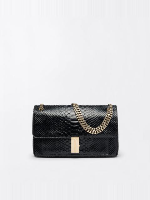 TOM FORD SEMI SHINY PRINTED PYTHON MIA CHAIN SHOULDER BAG