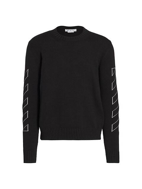 Off-White Diagonal Outline crew neck jumper