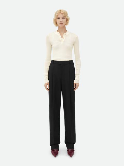 Bottega Veneta Light Wool Wide Leg Pants