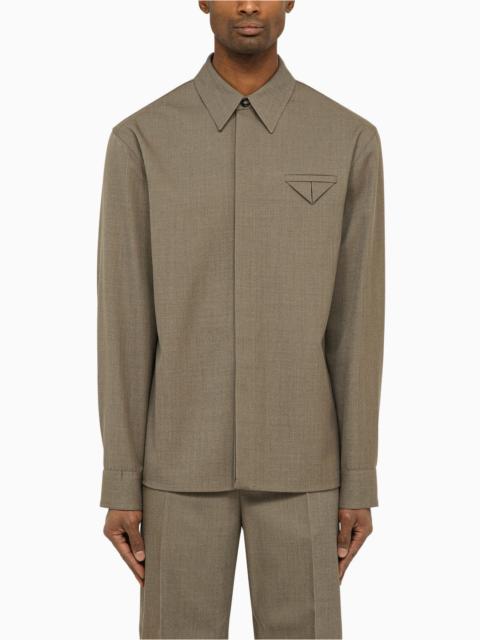 Bottega Veneta Grey wool twill shirt
