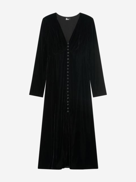 The Kooples BLACK VELVET MAXI DRESS