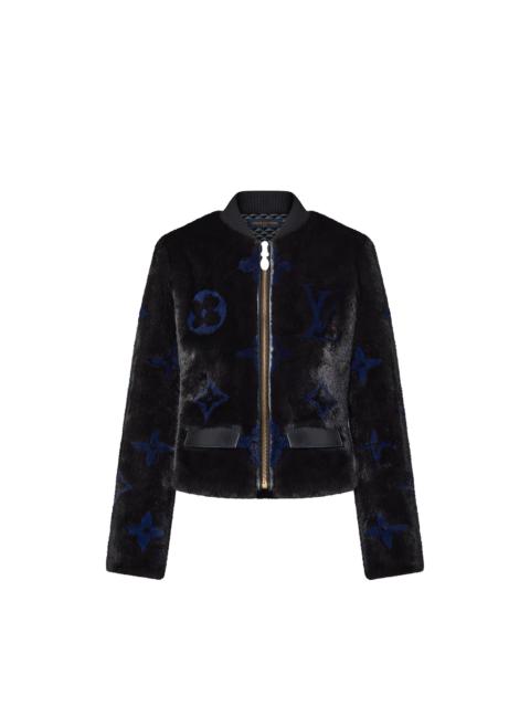 Louis Vuitton Monogram Intarsia Mink Jacket