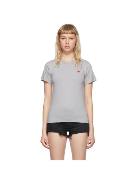 Comme des Garçons PLAY Grey Cotton T-Shirt