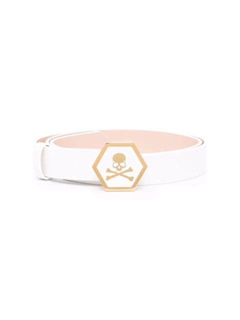 PHILIPP PLEIN skull-motif leather belt