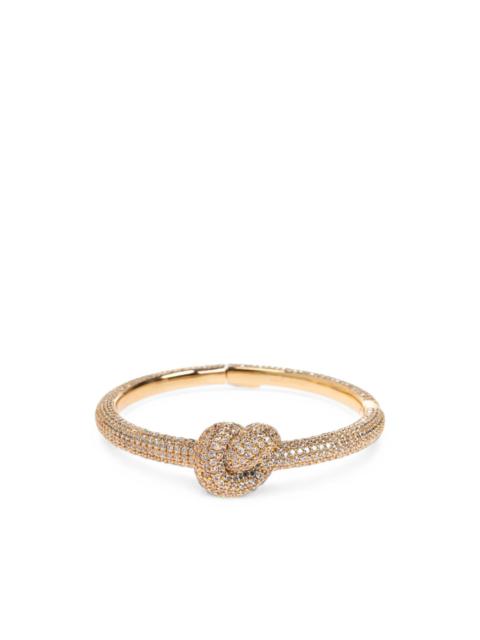 self-portrait crystal-embellished knot bracelet
