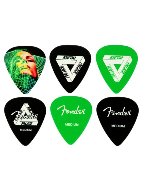 PALACE Palace Fender Medium Pick 6 Pack Green