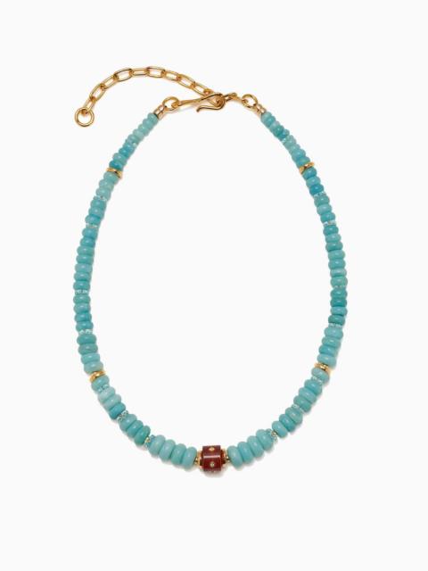 LIZZIE FORTUNATO Hidden Stone Necklace in Blue