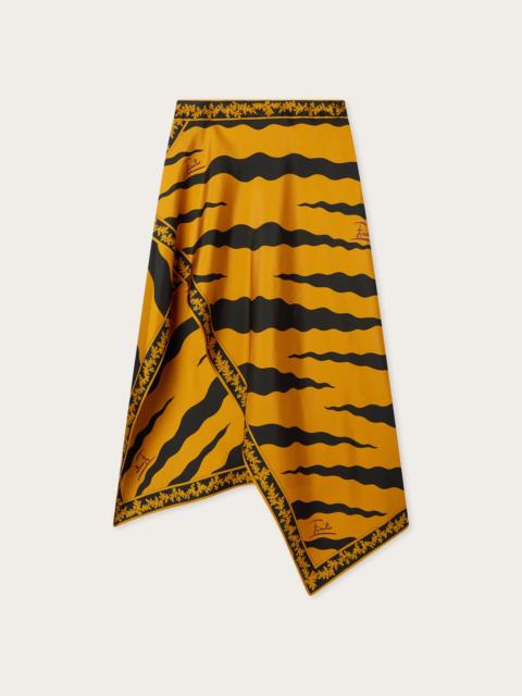 PUCCI FIAMME PRINT SILK SKIRT