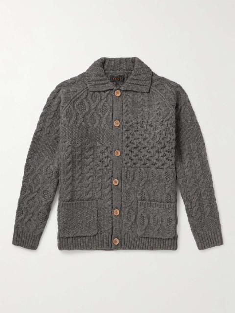 Alan Patchwork Cable-Knit Wool Cardigan