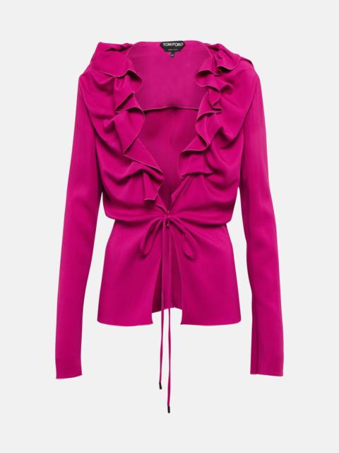 TOM FORD Ruffled cady top