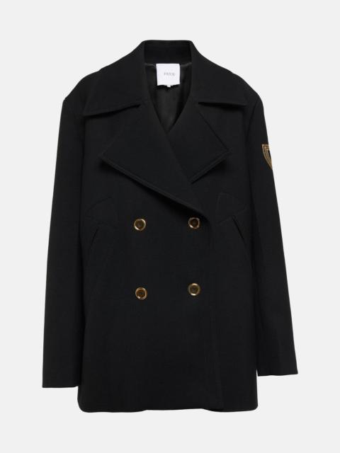 PATOU Embroidered virgin wool peacoat