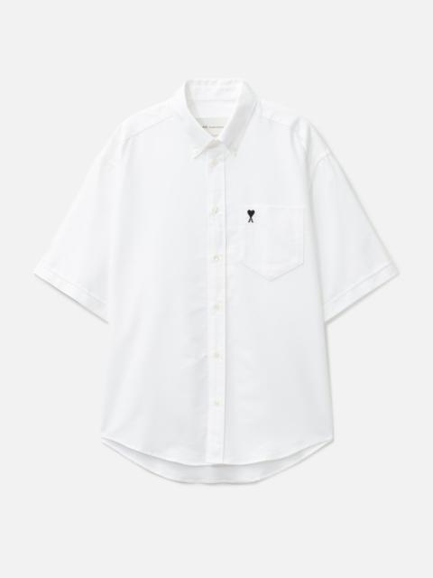 AMI Paris COTTON BOXY EMBROIDERED AMI DE COEUR