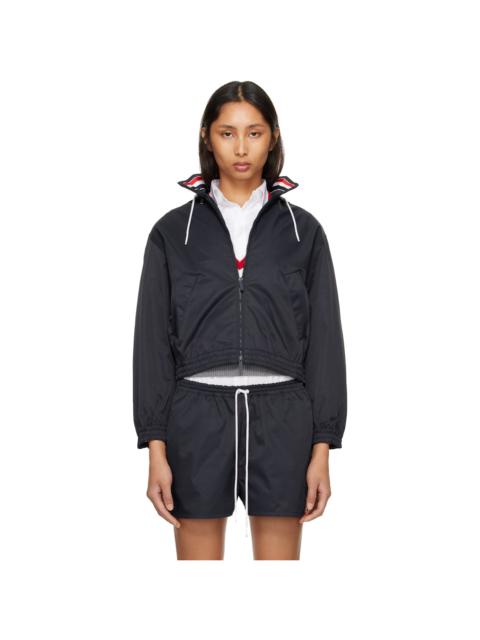 Thom Browne Navy Nylon Tech Track Jacket
