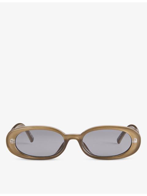 Le Specs Outta Love Oval-Frame Ecozen Sunglasses