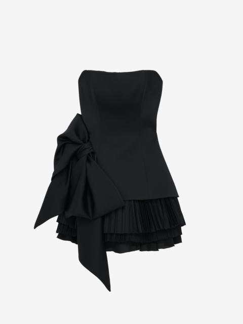 Alexander McQueen Side Bow Mini Dress