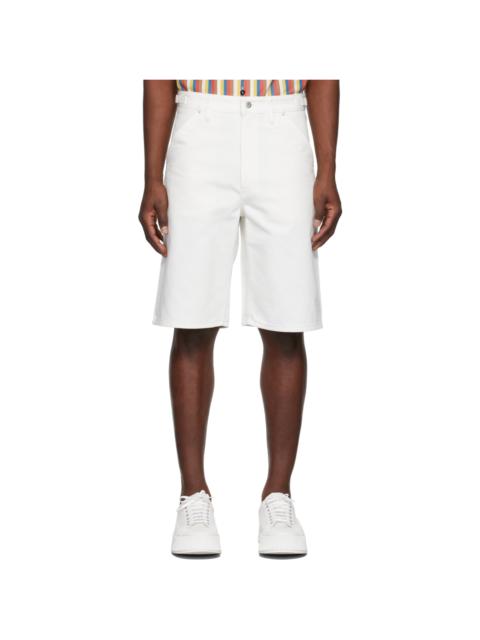Jil Sander White Denim Shorts
