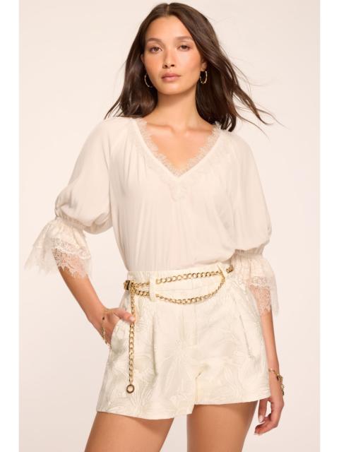 RAMY BROOK Lilah Embellished V Neck Top